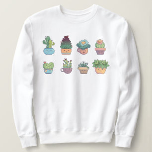 Sweatshirt Cute Cactus Collector Kawaii Succulent Lover