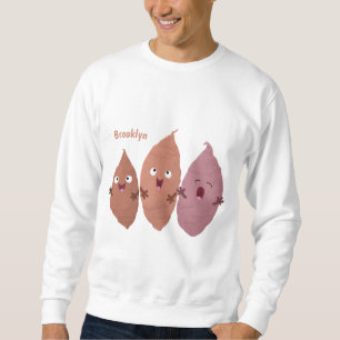Sweatshirt Cute chantant des patates douces caricaturales lég