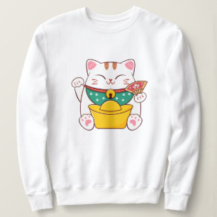 Sweatshirt Cute Chat Lucky
