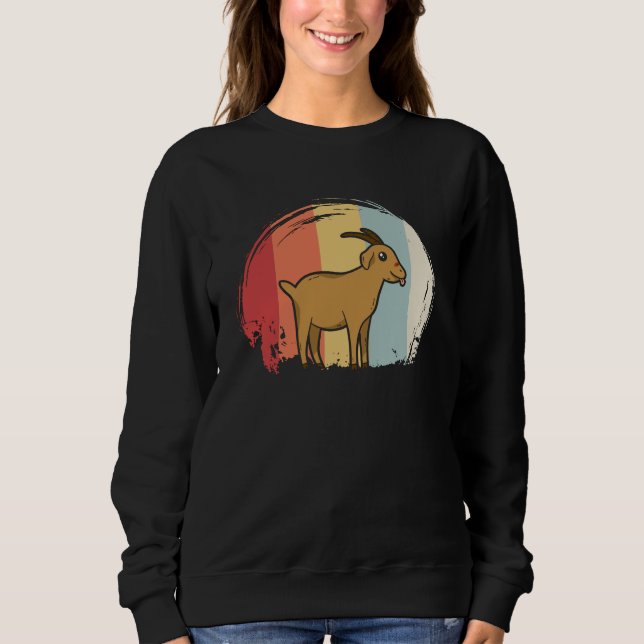 Sweatshirt Cute chèvre Retro (Devant)