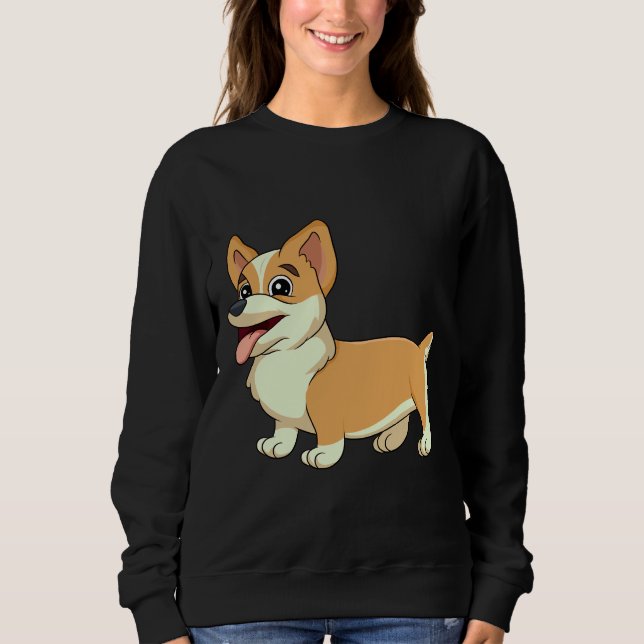 Sweatshirt Cute Corgi (Devant)
