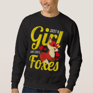 Sweatshirt Cute Fox Girls Femmes Nature Forêt Animal Wildlif
