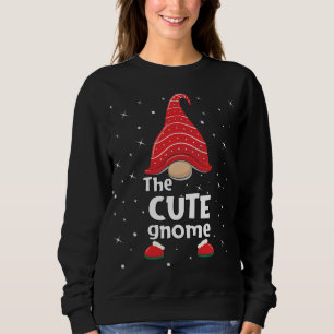 Sweatshirt Cute Gnome Famille Correspondant Noël Funny Cadeau