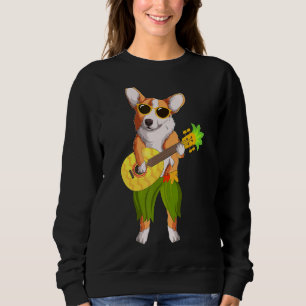 Sweatshirt Cute Hawaiian Corgi Pineapple Ukulele Hawaii Summe
