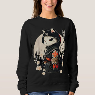Sweatshirt Cute Japanese-style Ninja Cat