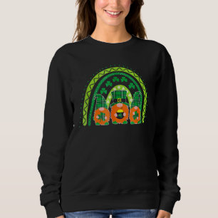 Sweatshirt Cute Lucky Rainbow Happy St Patrick Day Funny Gree
