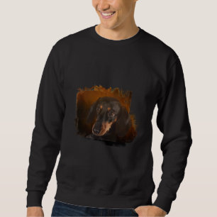 Sweatshirt Cute Noir Et Tan Dachshund