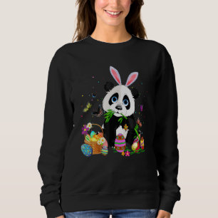 Sweatshirt Cute Panda Bunny Oeufs Chasse Oeuf Coloré Joyeux O
