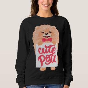 Sweatshirt Cute Pom Fluffy Cream Chien Poméranien