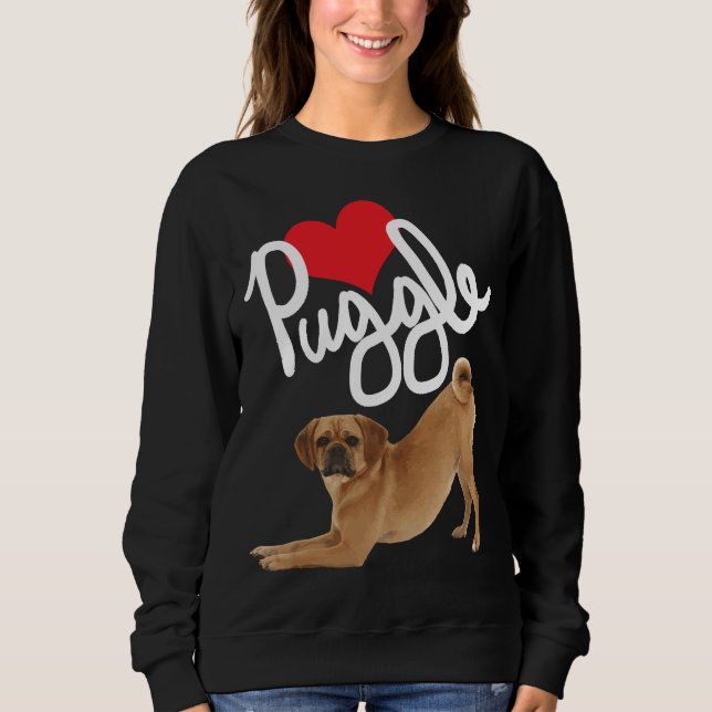 Sweatshirt Cute Puggle Log (Devant)