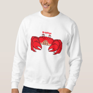 Sweatshirt Cute red crab cartoon