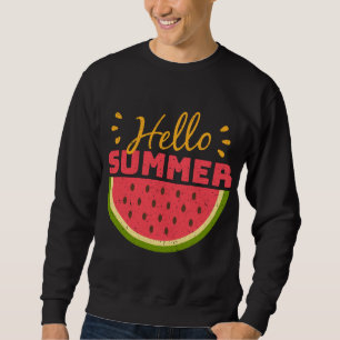 Sweatshirt Cute Watermelon Bonjour Fruit été Vacatio Vintage