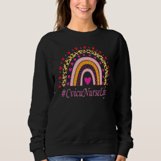 Sweatshirt Cvicu Nurse Leopard Rainbow Nurse's Week
