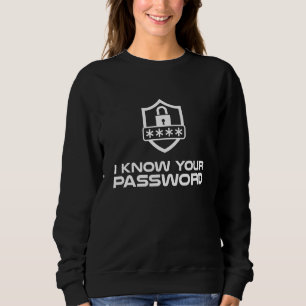 Sweatshirt Cybersecurity Hacker Je Connais Votre Mot De Passe
