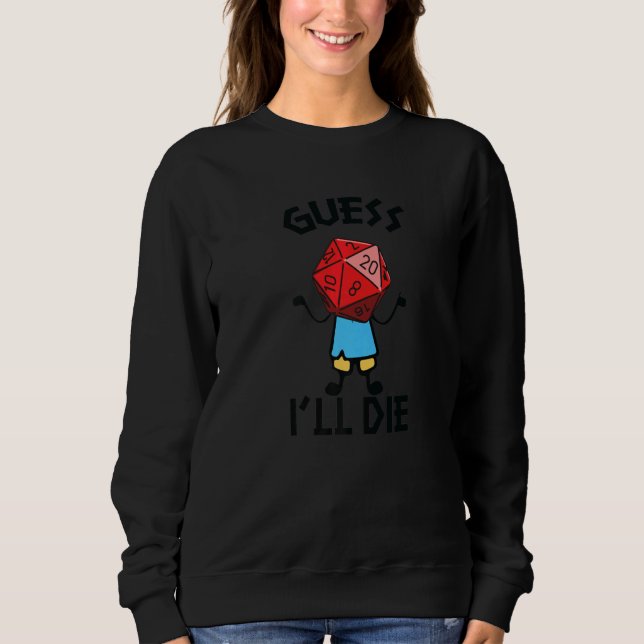 Sweatshirt D20 Imaginaire de jeu Dragons Tabletop Dice Devine (Devant)