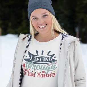 Sweatshirt Dabbing A Travers La Neige Drôle Noël En Disant