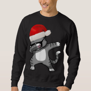 Sweatshirt Dabbing Chat Père Noël Catmas de Noël
