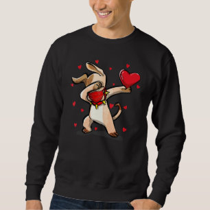 Sweatshirt Dabbing Dog Wears Visage Masque Dab Dance Funny Va