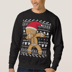 Sweatshirt Dabbing Gingerbread Man laide de Noël