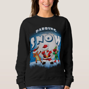 Sweatshirt Dabbing Santa Claus Elf Reindeer Escadron de Noël