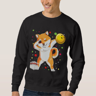 Sweatshirt Dabbing Shiba Bowling Drôle Bowling Dons