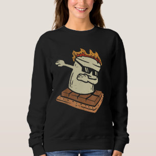 Sweatshirt Dabbing Smore Marshmallow Cute Dab Dance Camping C