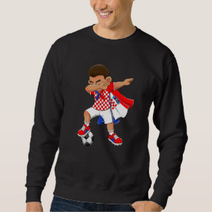 Sweatshirt Dabbing Soccer Boy Croatie Football Drapeau Enfant