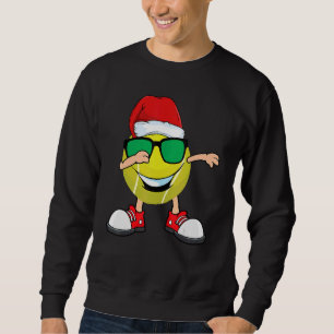 Sweatshirt Dabbing Tennis Ball Santa Hat Lunettes de soleil C