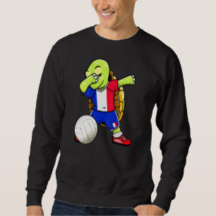 Sweatshirt Dabbing Turtle France Volleyball Fans Jersey Franc