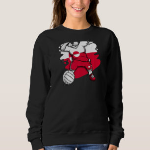 Sweatshirt Dabing French Bulldog Fan de volley-ball du Groenl