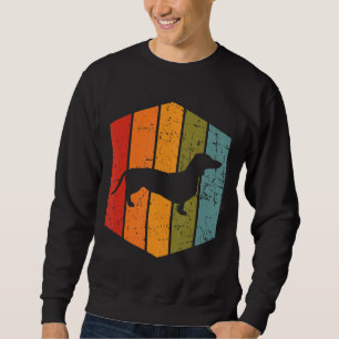 Sweatshirt Dachshund Cadeau Pour Amoureux des chiens Retro Ch