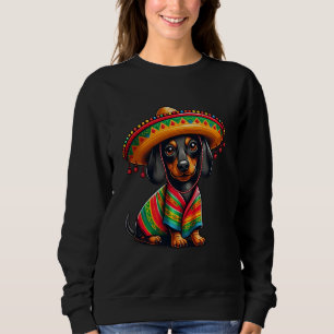 Sweatshirt Dachshund Funny Cinco De Mayo Cute Chien Mexicain