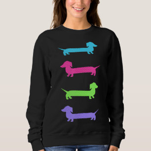 Sweatshirt Dachshunds mignons colorés