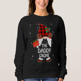 Sweatshirt Daddy Gnome Buffalo Plaid Matching Family Christma