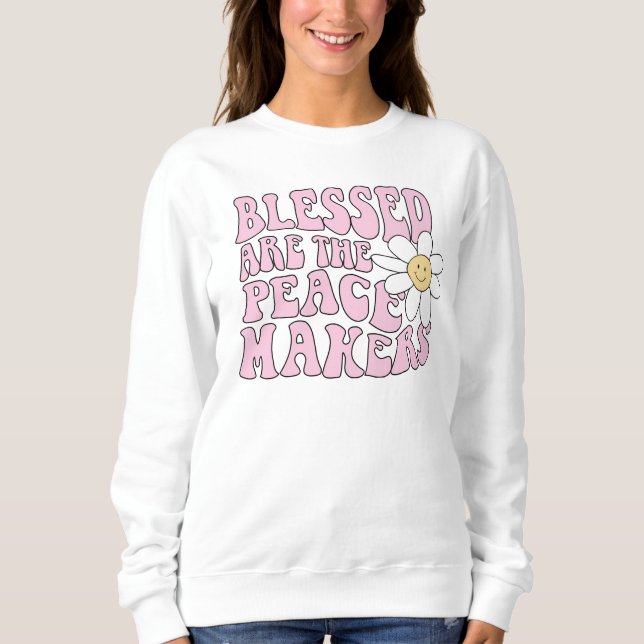 Sweatshirt Daisy et les artisans de la paix Slogan (Devant)
