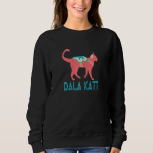 Sweatshirt Dala Suédoise Cat Dalecarlian Dala Horse Kat