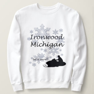 Sweatshirt Dames de neige en motoneige Ironwood Michigan