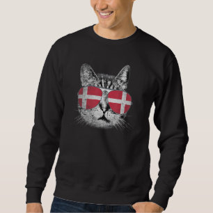 Sweatshirt Danemark Drapeau Pays Racines Cat Pride Hommes Fem