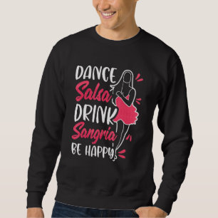 Sweatshirt Danse Salsa Bois Sangria Soyez Heureux Essent Esp