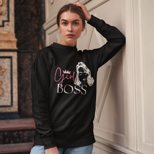 Sweatshirt Dark Chic Girl Citation de chef de femme forte typ