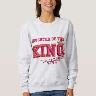 Sweatshirt Daughter of the King Christian Floral Pink Gold T-