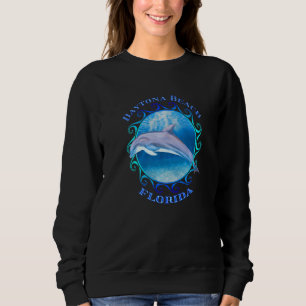 Sweatshirt Daytona Beach Floride Vacances Souvenir Dolphin