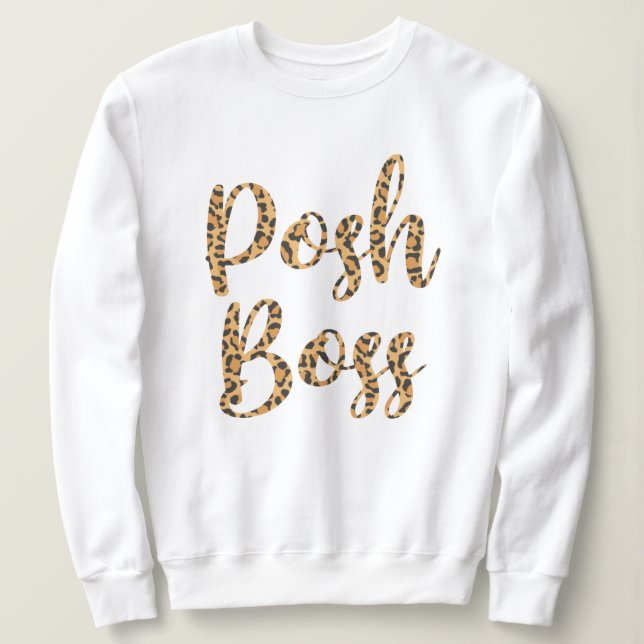 Sweatshirt de basculement à l'impression Leopard d (Design devant)
