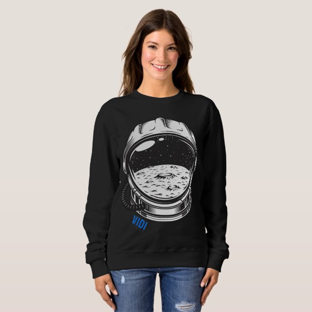 Sweatshirt de base de l'ESPACE du CASQUE d'ESPACE (Devant entier)