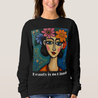 Sweatshirt de base pour femmes avec un message pos