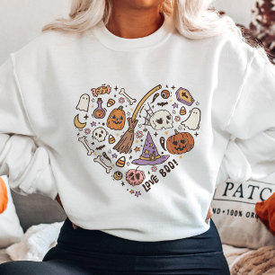 Sweatshirt de coeur d'Halloween mignon