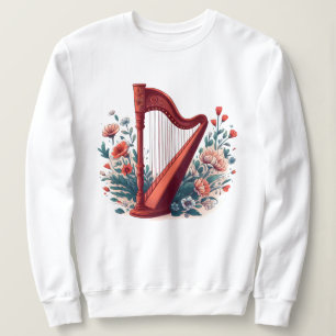 Sweatshirt de harpe florale