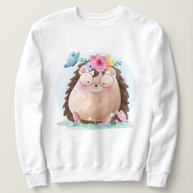 Sweatshirt de hérisson mignon (Design devant)