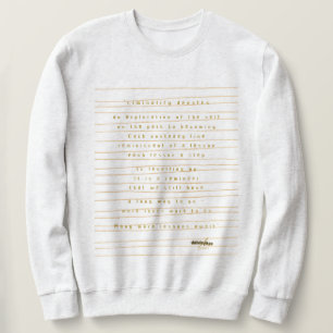 Sweatshirt de la libialité par la poète Adiela Ako