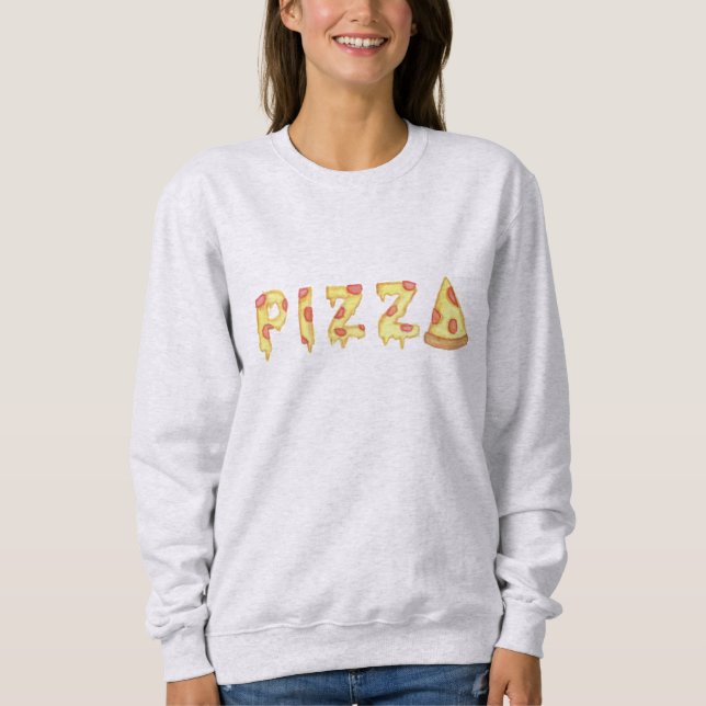 Sweatshirt de la "PIZZA" des femmes (Devant)